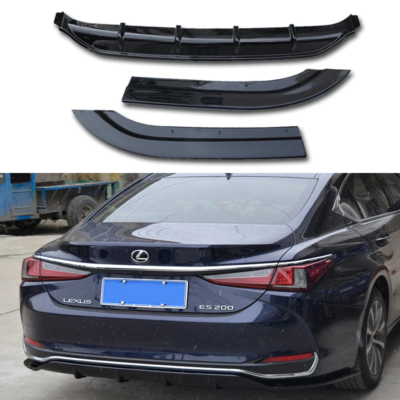 Rear Bumper Lip Diffuser Splitters Body Rear Lip Rear Spoiler For LEXUS ES 200 260 300 2018 2019 2020 2021 2022 By Carbon Fiber