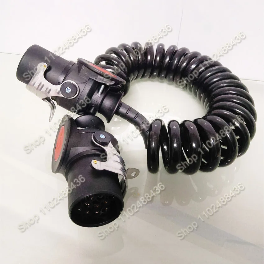 

EBS Cable 15-Core Spring Wire Harness - EBS Brake Cable for Truck Trailers 15 Pins Spring Wire harness Heavy-Duty Trailer Wiring