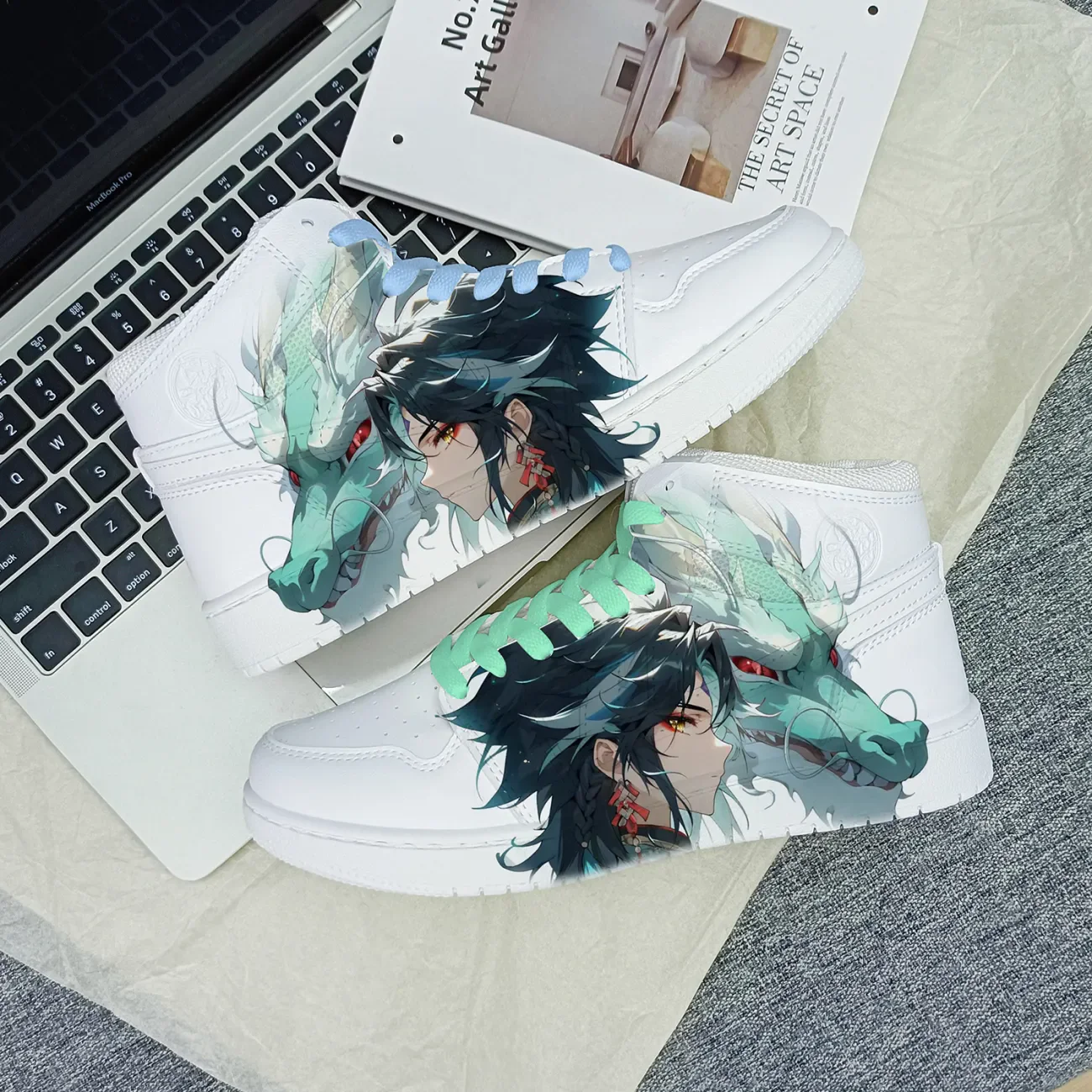 Anime Genshin Impact Xiao Cosplay Anime Little White Shoes Student Flat Bottom Casual Sports Shoes Halloween props gift view 5