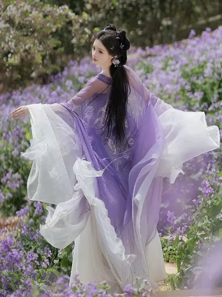 

Hanfu Dress Women Chinese Traditional Cosplay Costume Ancient Gradient Purple Hanfu Dress 2025 New Year Party Brithday Dress