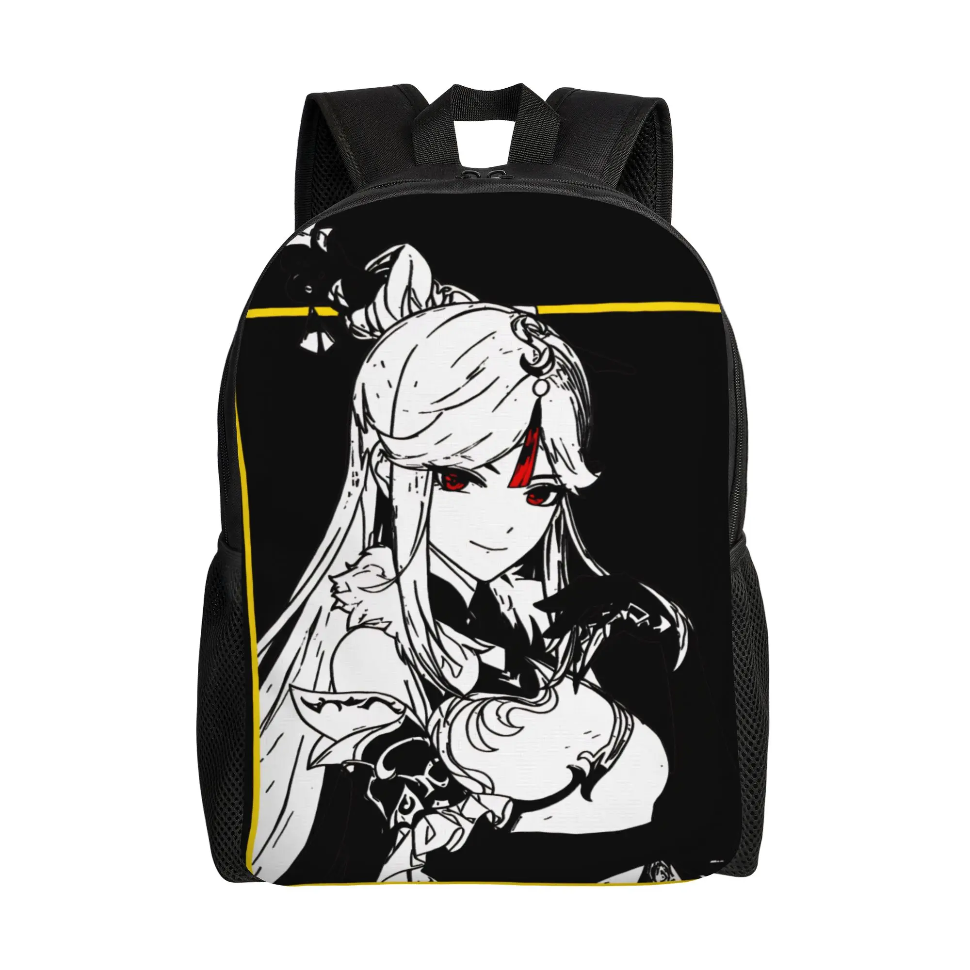 

Ningguang Genshin Impact Backpack Boy Girl Durable Backpacks Polyester Cool High School Bags Outdoor Design Rucksack