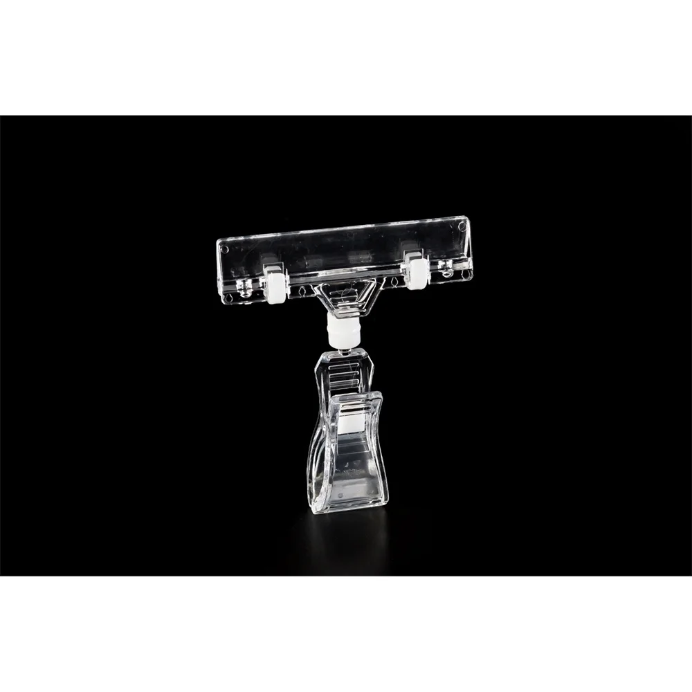 Pop Rotational Clear Preisschildhalter mit drehbarem Clip