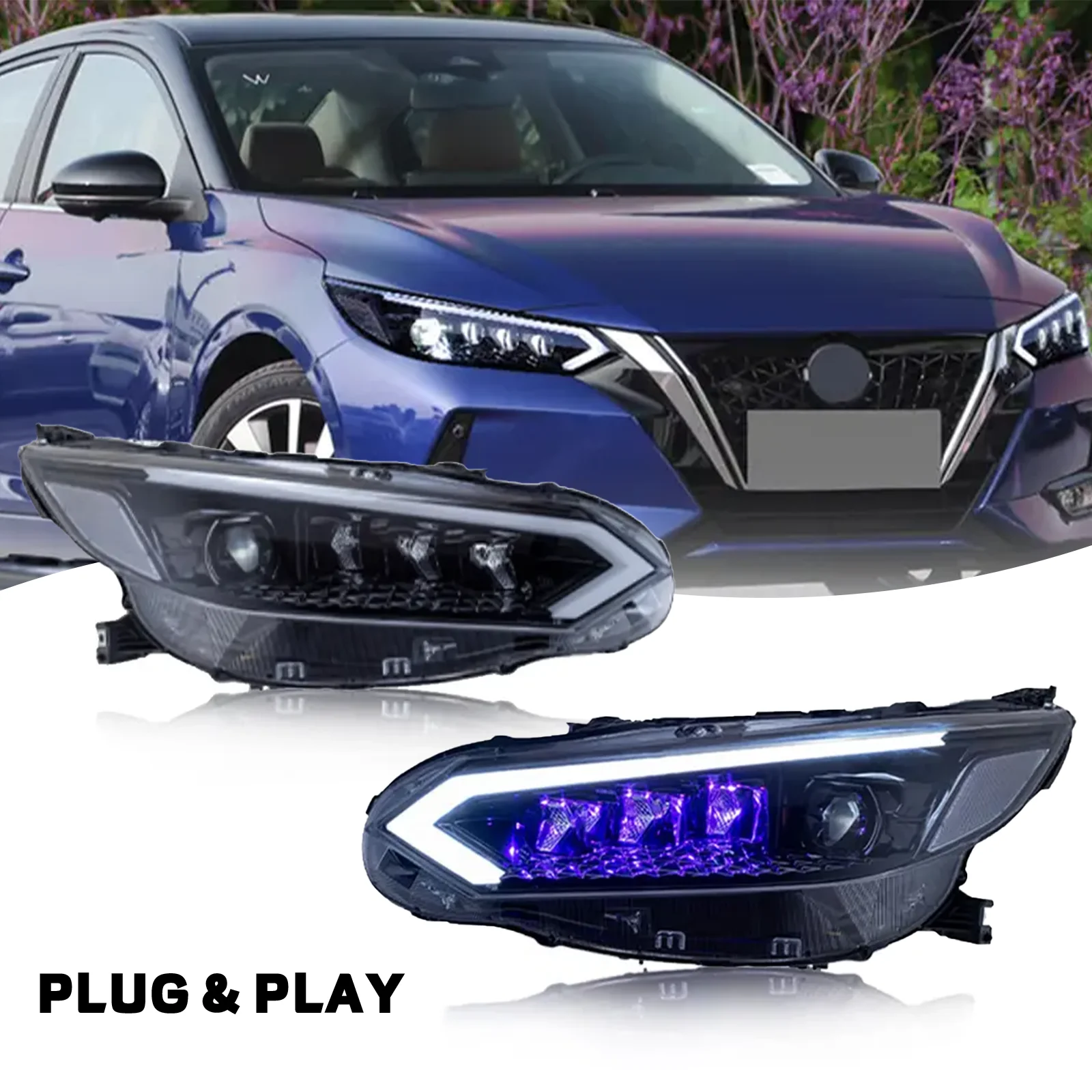 

Автомобильные аксессуары для передних фар Nissan Sylphy 2019-2023