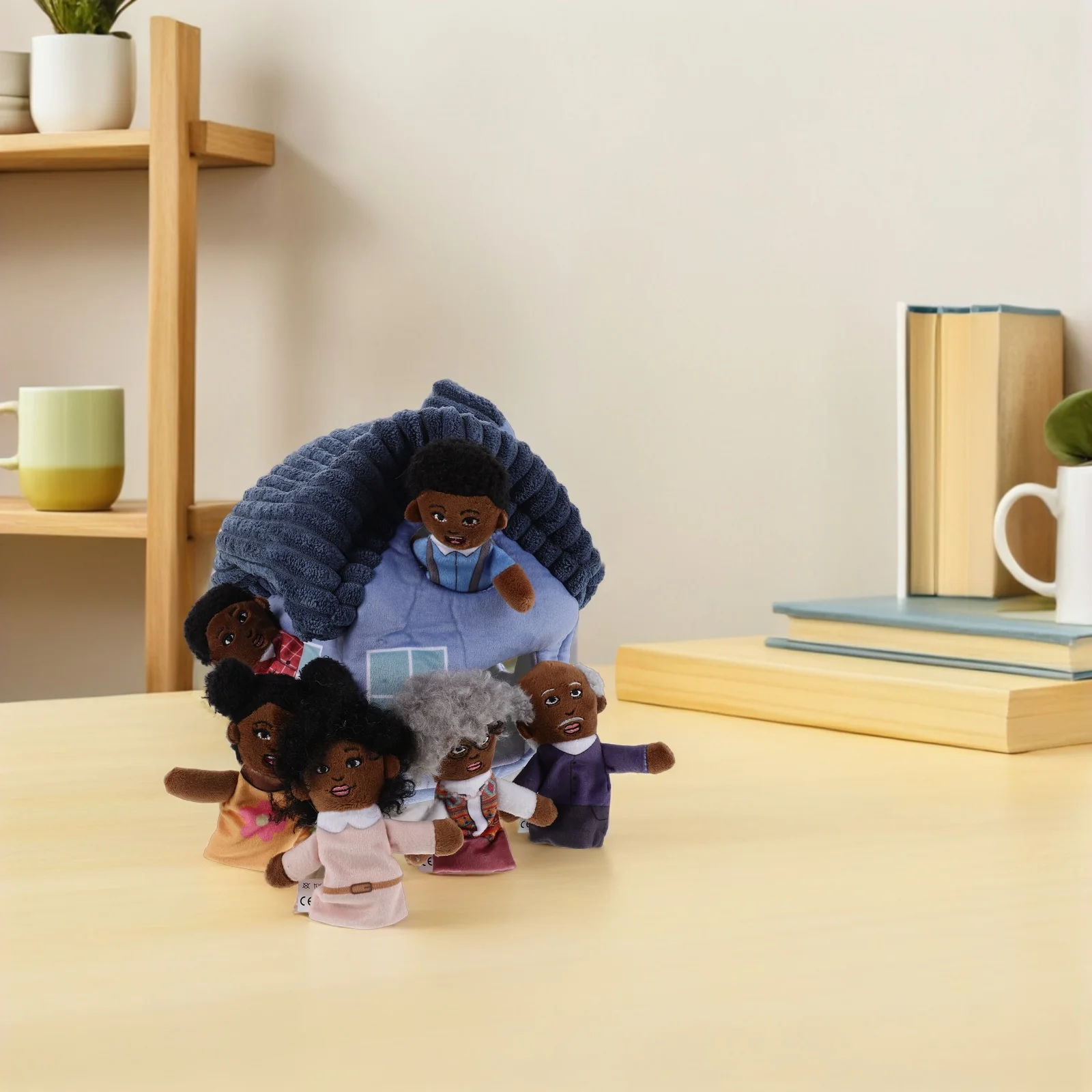 1 Set Cartoon Finger African Family Preschool Role Play Storytelling Props Hand For Classroom Kids Mini Hand Puppets Puppet