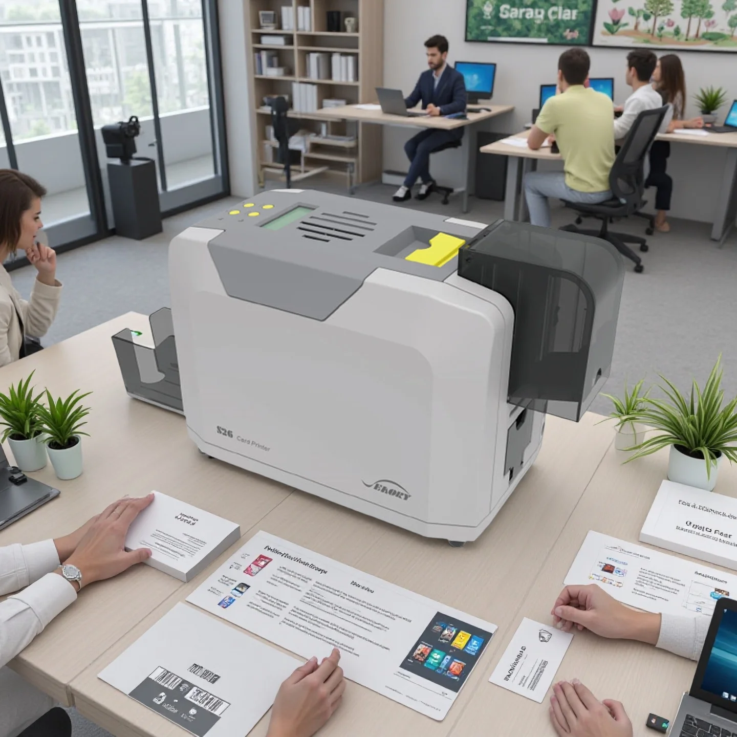 Seaory S26 Single-sided PVC Card Printer ID Dye-sublimation Machine Business Printing IC Access Badge Healthy Student VIP Maker