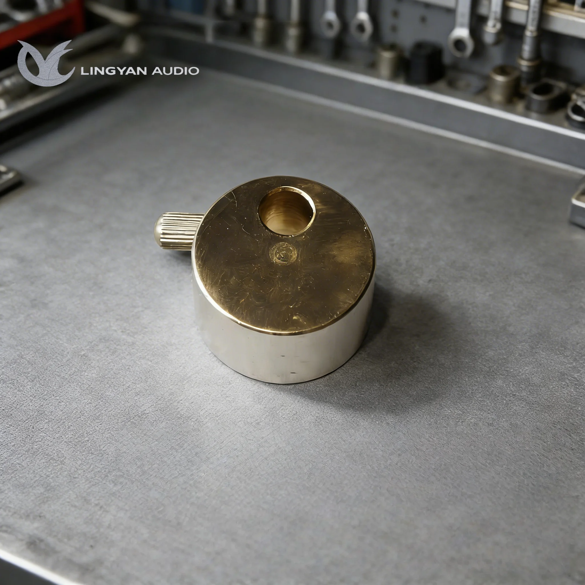 106g CNC Machined Stainless Steel Counterweight For LENCO L75/L78, Chrome Finish Tonearm Stable Balance