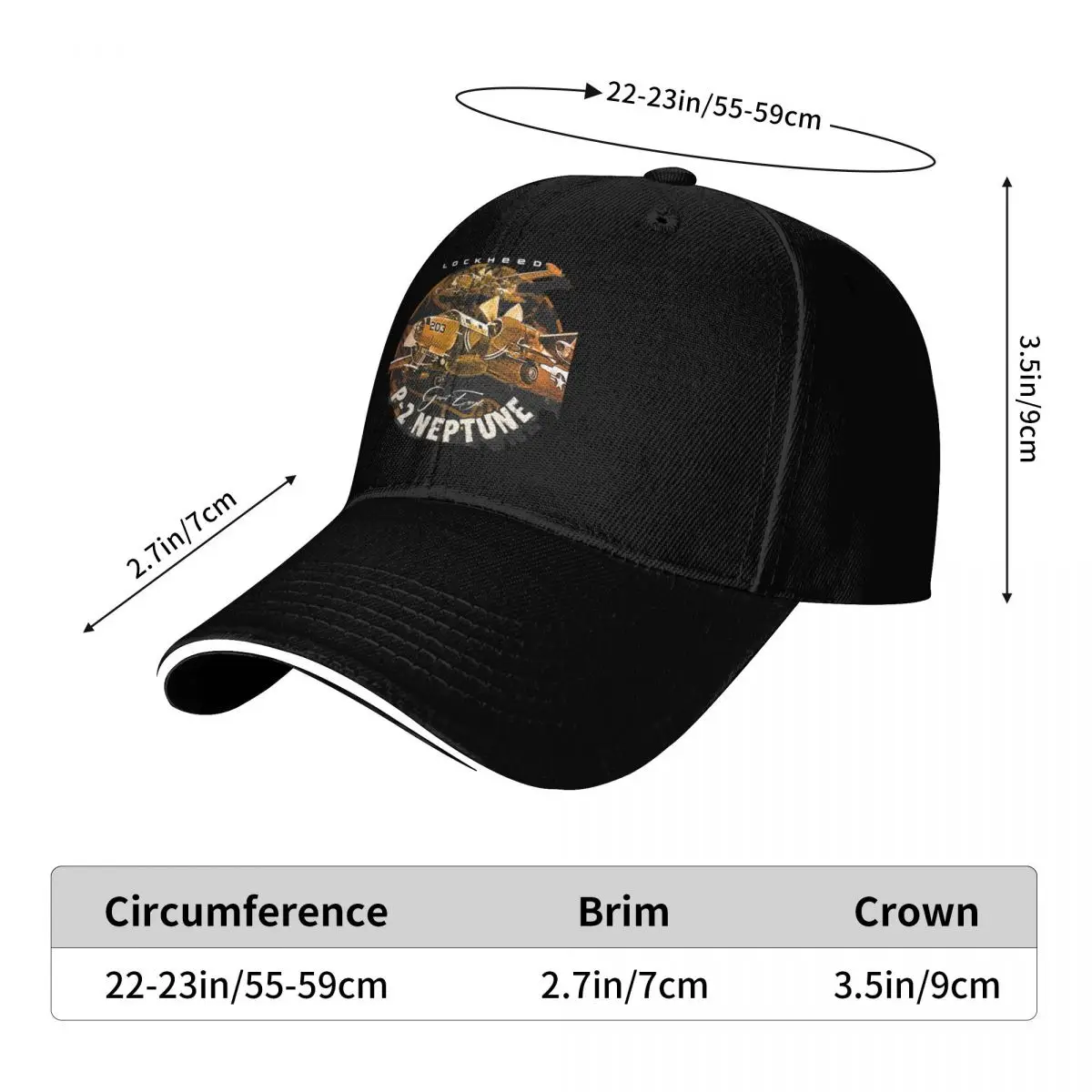 P2 Neptune Us Navy Maritime Patrol Aircraft Baseball Cap Trucker Hat New In The Hat Women Caps Men's