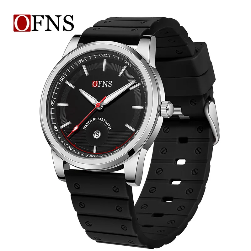 

Teenager Watches for Men Casual Quartz Watch Date Quartz Wristwatches Rubber Mineral Tempered Glass Waterproof Mens Clock