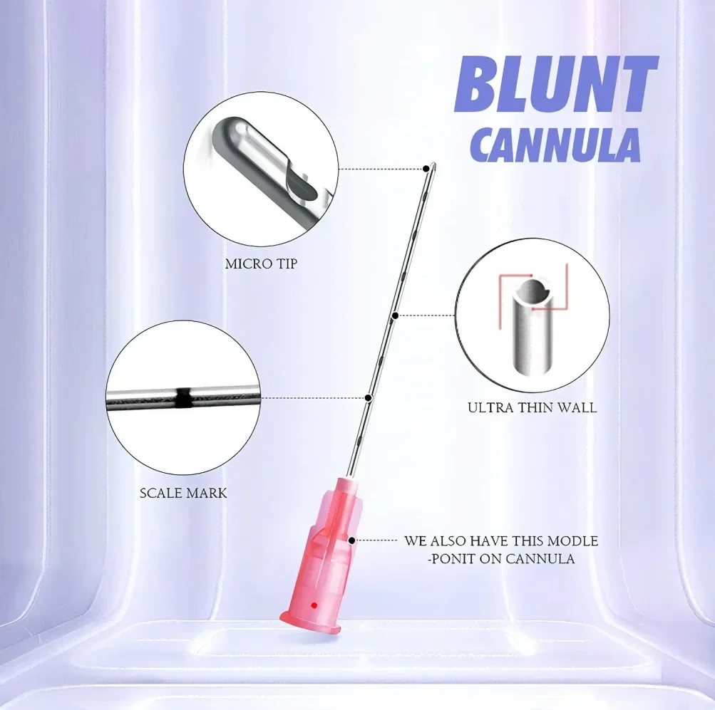 

Promotion Disposable Blunt Cannula 50pcs/box Sterility Red Dot Blunt Cannula 22G 70mm 25G 38mm 25G 50mm Micro Cannula