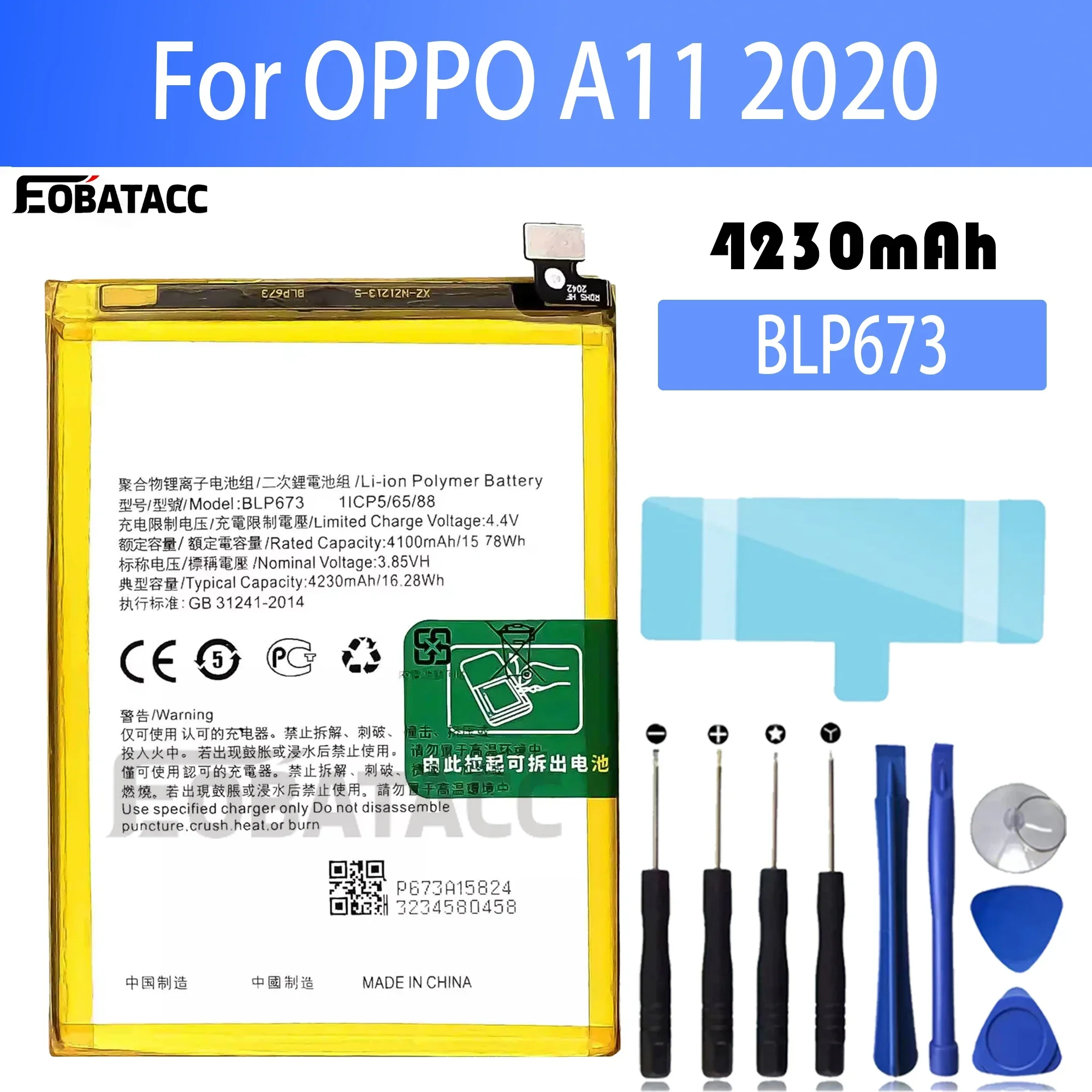 100% New Original Battery BLP673 ForA11-2020 A11K A12 A12-2020 A12E A31-2020 A3S A7 A5 A8 AX5 AX7  Battery + Free Tools