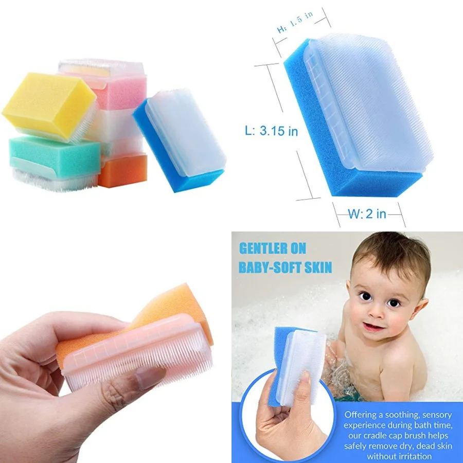 

12PCS Sterile Bath Sponge Sensory Brush, Baby Bath Scrubber.