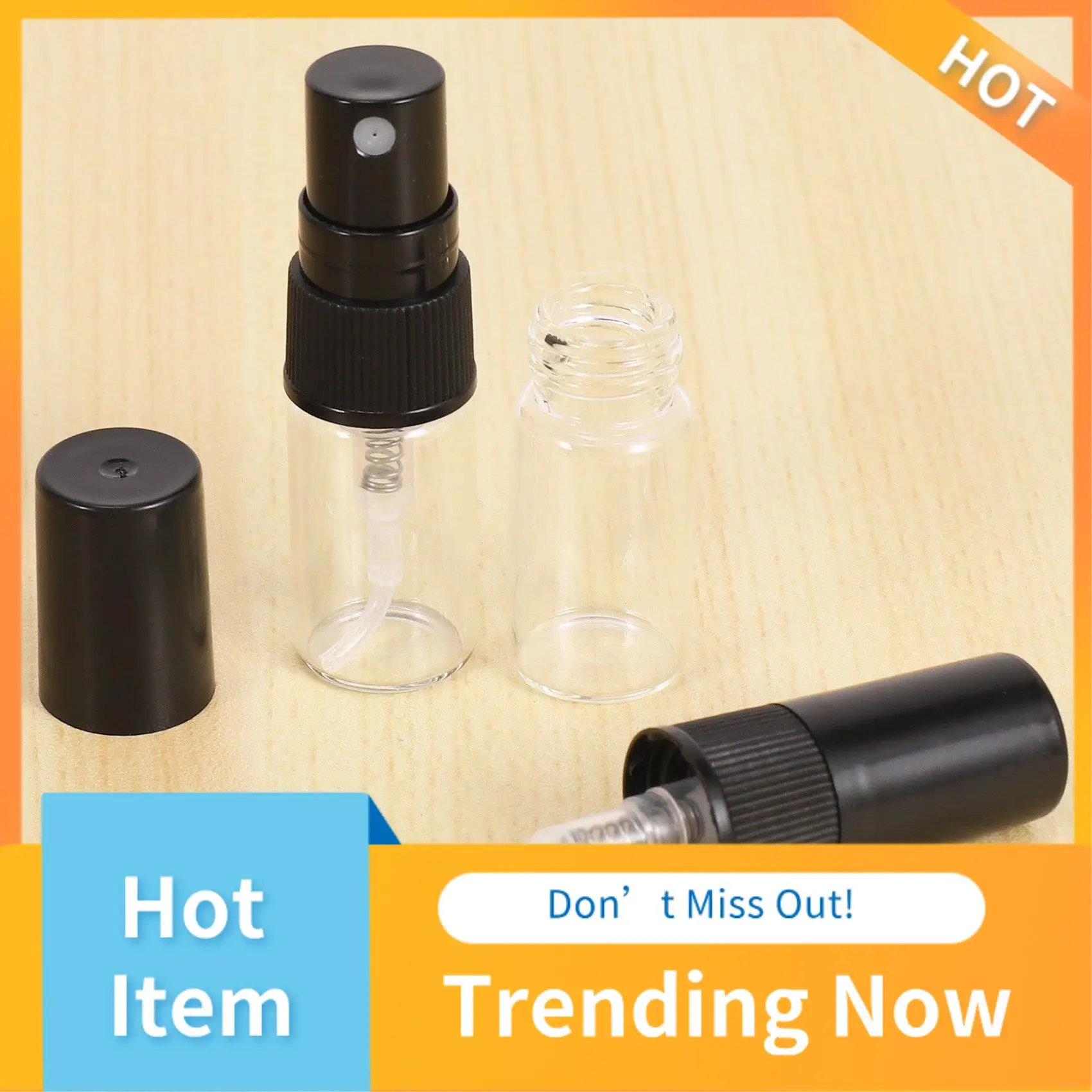 

A13I-10Pcs Mini Portable Glass Perfume Bottle Travel Size Empty Perfume Glass Spray Bottles