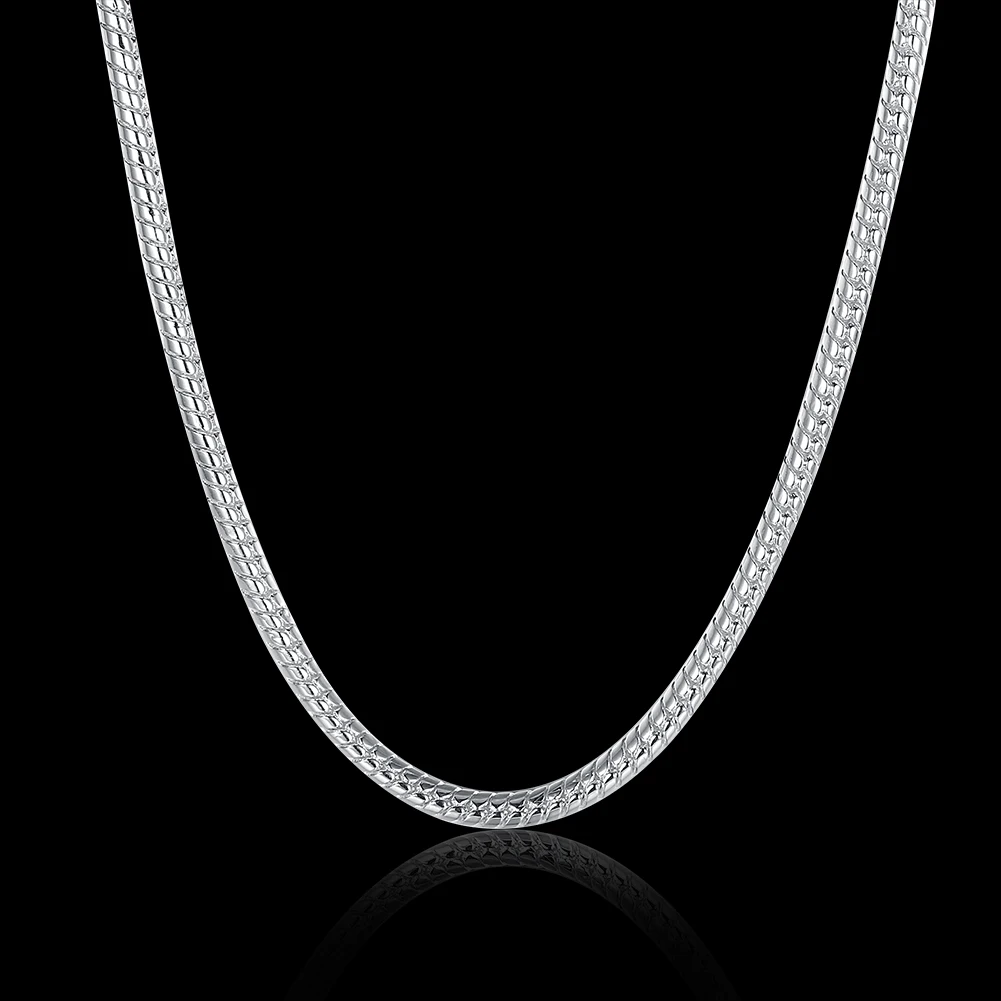 925 Sterling Silver 40-75cm 3mm Chain Necklace Anniversary Gift Popular Wild Fashion Romantic Jewelry