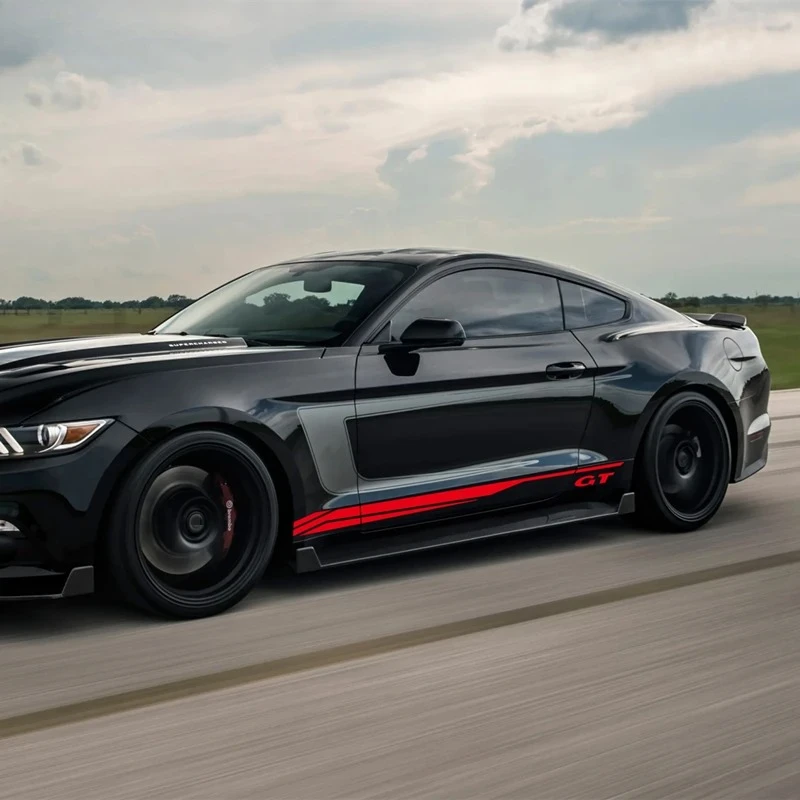 

2 шт. виниловые наклейки на боковую дверь автомобиля «сделай сам», украшения для Ford Mustang Coupe GT 2015-Shelby GT500 GT350, аксессуары для автостайлинга