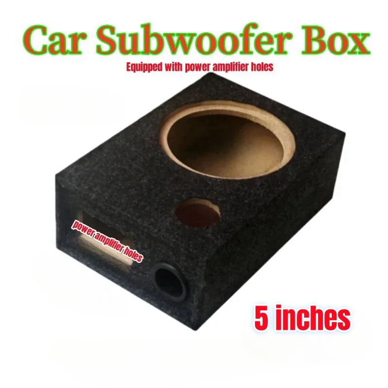 DIY  Audio Modification, 5-inch Active Car Subwoofer Empty Box, Subwoofer Box with Power Amplifier Hole,Subwoofer Wooden Housing