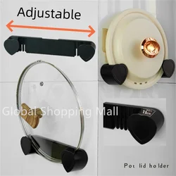 Adjustable Pot Lid Organizer for Cabinet Door Adjustable in-Cupboard Pot and Pan Lid Holders for Home Wall Mount Pot Cover