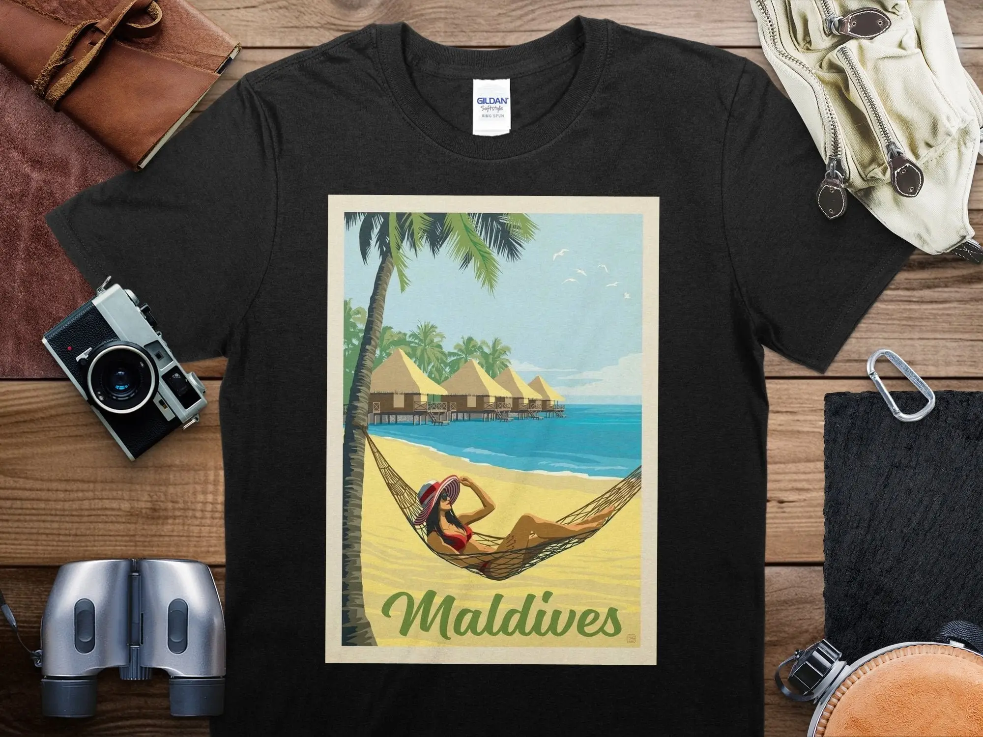 Vintage Maldives T-shirt, Maldives Travel Shirt