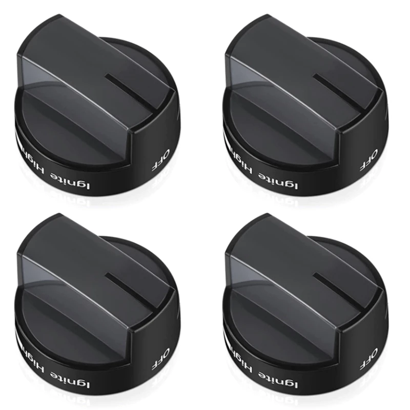 4X W10339442 Stove Knob, Cooktop Surface Burner Control Knobs Black Replacement Spare Parts Accessories WPW10339442 PS11753188