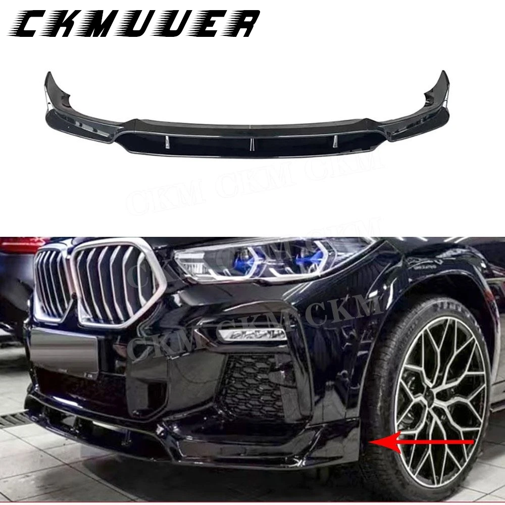

Передний бампер автомобиля из углеродного волокна, спойлер, разделители для губ, защита лезвия, комплект для BMW X6 G06 M Sport 2020 2021 2022 2023
