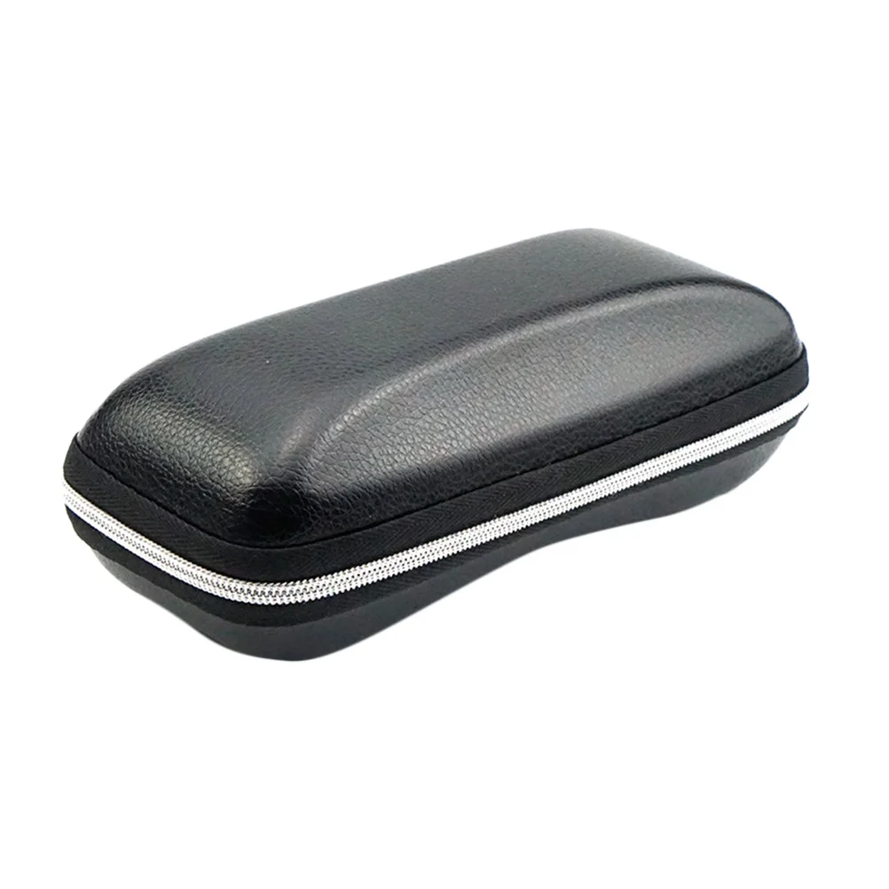 

PU Glasses Case Anti-Collision Zipper Portable Outdoor Eyeglasses Box Sunglasses Case Protective with Black Hook