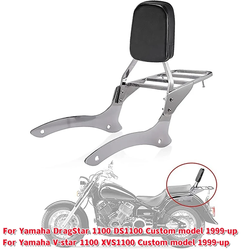 

Motorcycle Backrest Luggage Rack Motorbike Tail Box Rack Rear Tail Rack Luggage Rack For Yamaha DragStar DS1100 V-Star XVS1100