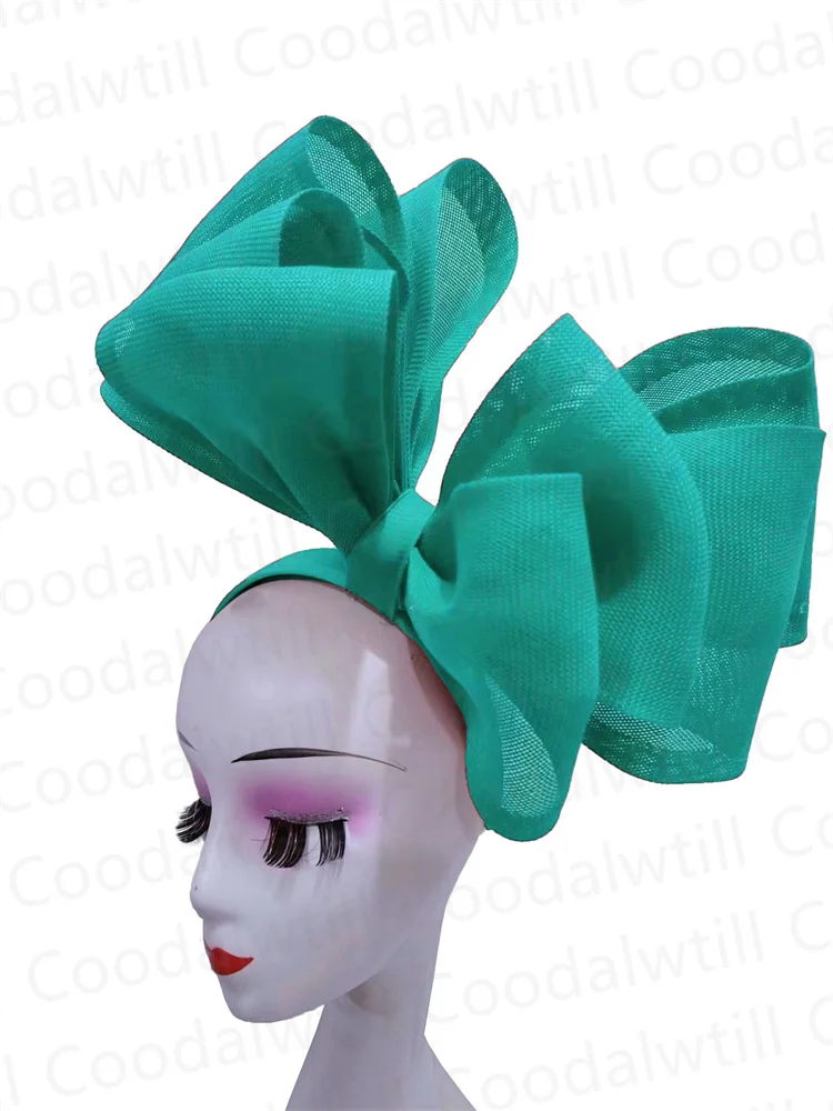 Ślubna duża kokarda Fascinator nakrycie głowy akcesoria do włosów Derby kobiety moda ślubne nakrycia głowy panna młoda Mariage kościół koktajl