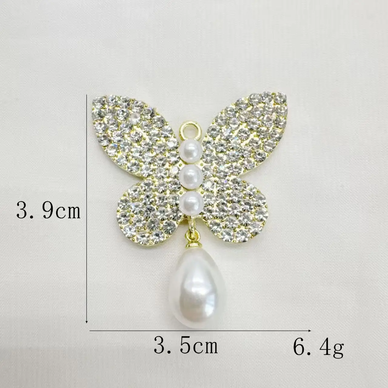 ريترو ستايل 2 جديد عصري حجر الراين اللؤلؤ قلادة سبيكة بروش اليدوية DIY بها بنفسك حفلة كأس للنبيذ الزفاف الديكور