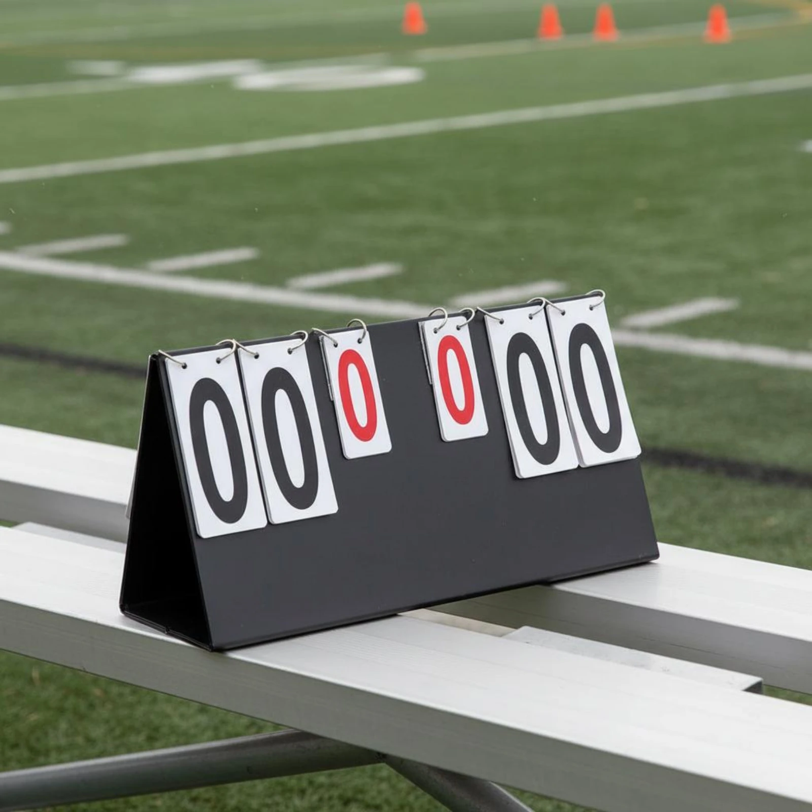 6-Digit Score Board Multi-Sport Use Manual Scoreboard Flip Scoreboard Easy to Read Flip Number Scorer Foldable for School, Club