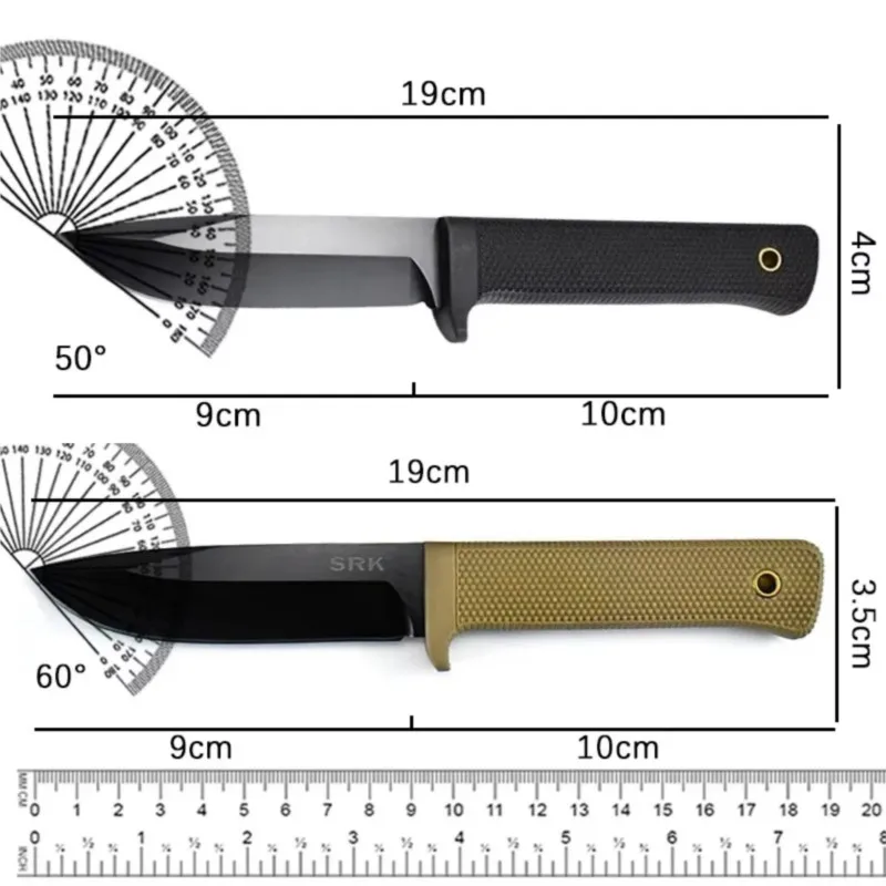 Survival Gear Portable Hiking Knife High Hardness Portable Knife Mountaineering Camping Outdoor Straight For Men EDC Knives