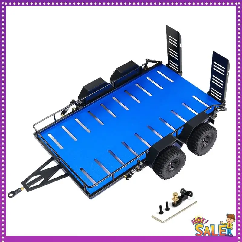 

AA87 Metal Trailer Car Hopper Trail For Traxxas 1/18 TRX4M Cars Trailer Heavy Duty Truck DIY Parts