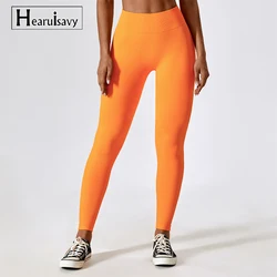 Hearuisavy High Quality Yoga Pants Breathable Fitness Gym Leggings Female Stretch Workout Tights Push Up Sports Leggings Women