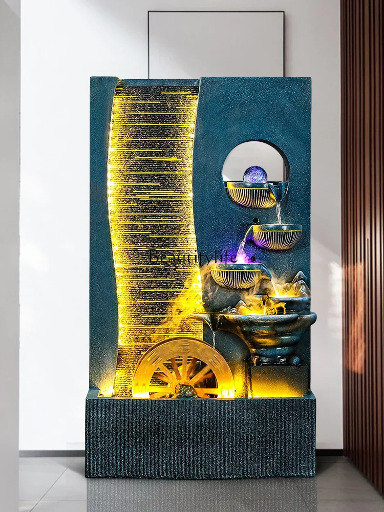 

yj9 Light Luxury and Simplicity Circulating Water Wall Fountain Floor Ornaments Decorative Water Landscape