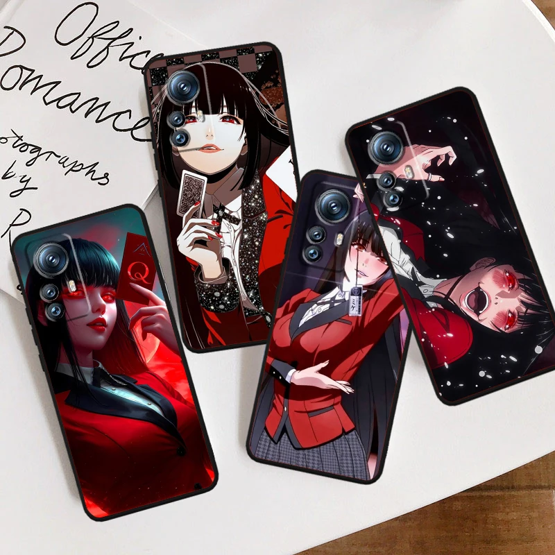 

K-Kakegurui Anime Cute For Xiaomi Mi 14 13T 13 12T 12 11T 11i 11 10T 10 Pro Lite Ultra 5G Black Cover Phone Case