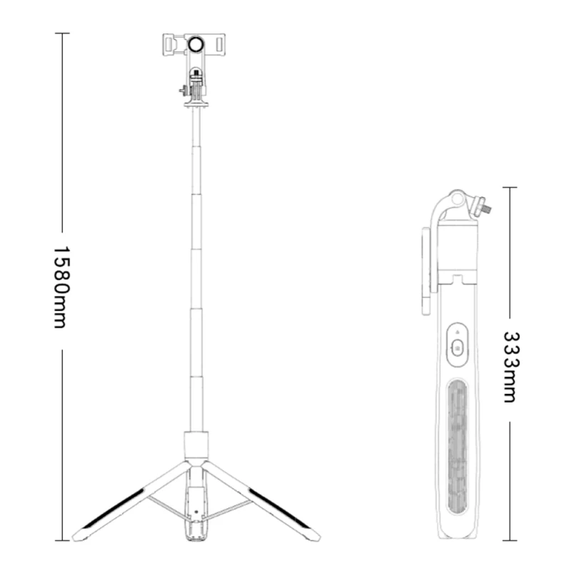 Yesido SF13 Phone Selfie Stick Tripod Holder with Wireless Remote Control, Retractable Extended Live Streaming Selfie Stand