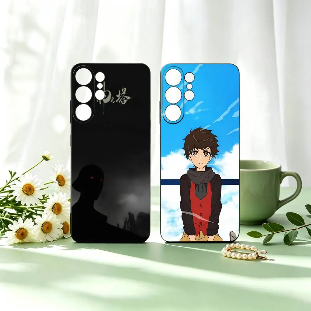 Tower O-of God Korean Manhwa Phone Case For Samsung S26,S25,S24,S23,S22,S21,S30,Ultra,Plus,Fe,Soft Silicone Black Cover