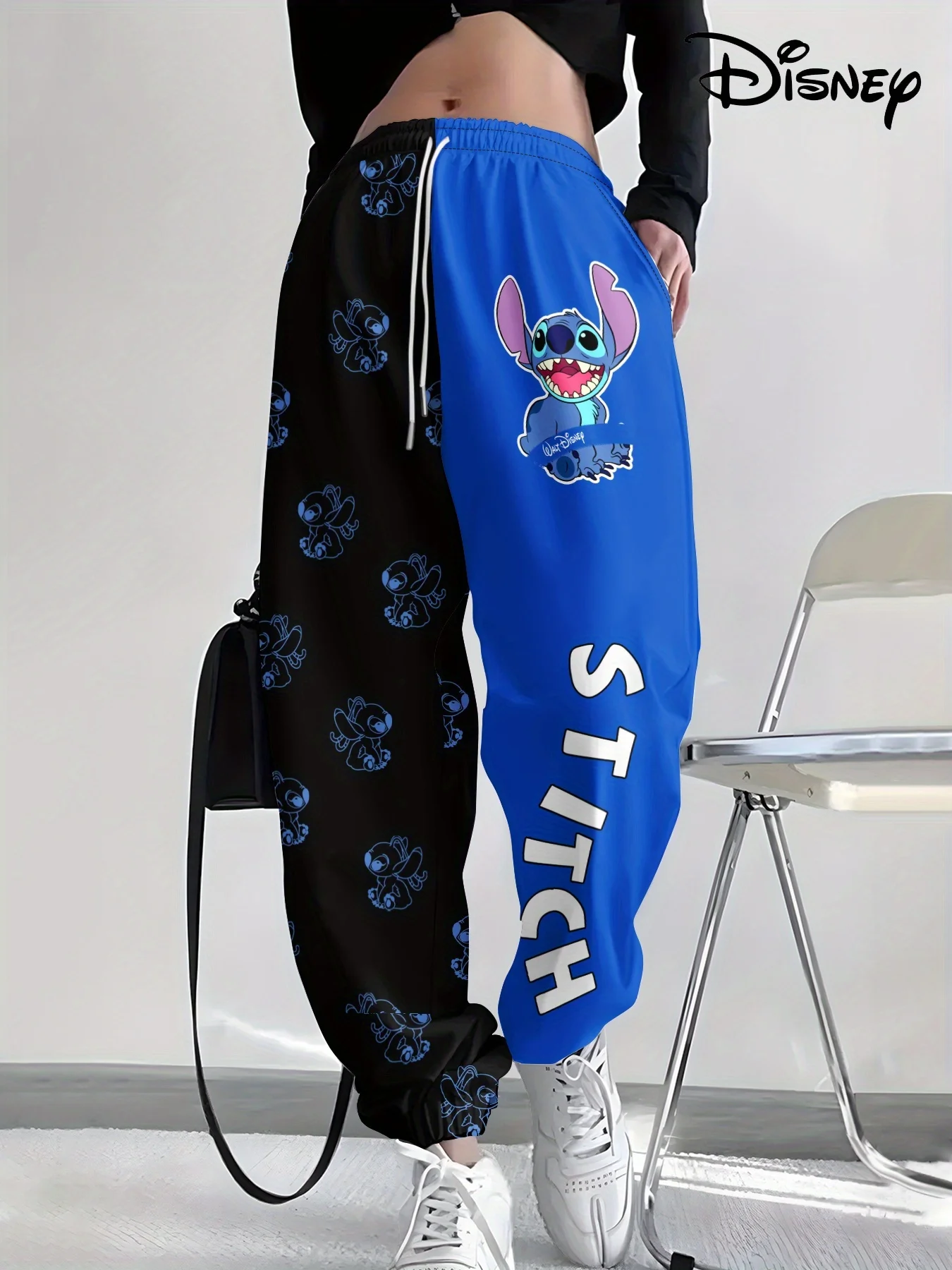 Nuovi pantaloni alla caviglia primaverili e autunnali stile street esplosivo da donna alla moda con cartoni animati animati Disney per adulti da donna oversize