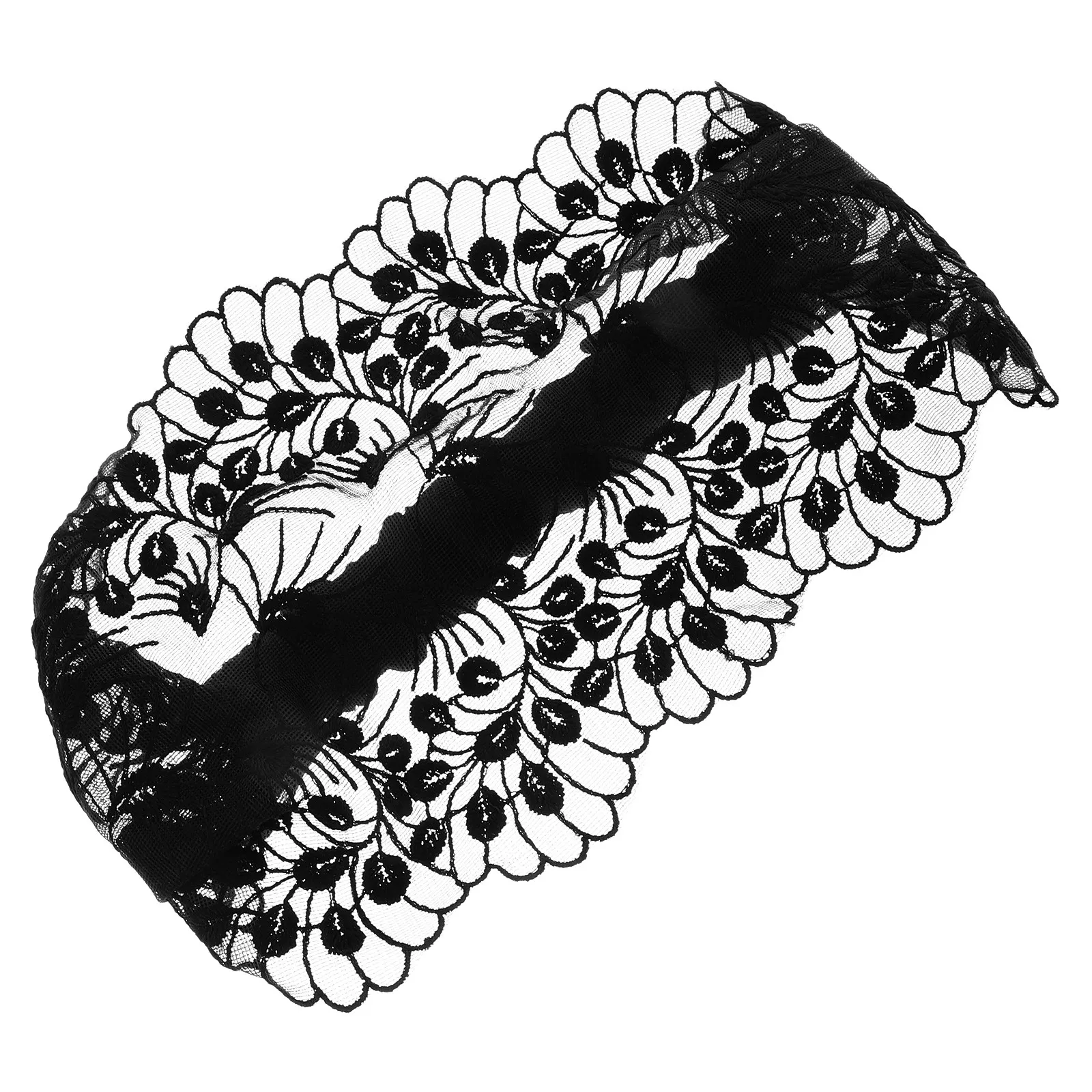 

Wide Lace Floral Headwrap Stretchy Makeup Skincare Headband Spa Face Washing Hair Styling Accessories Women Floral Lace Headwrap
