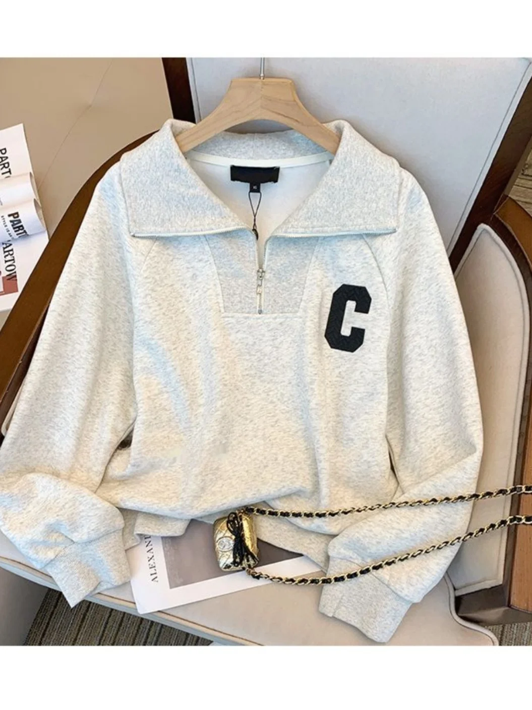

plus Size Neck Sweatshirt Set Women Loose 300 Pounds 2023 Spring Autumn Winter New Style Trendy Casual Korean Version