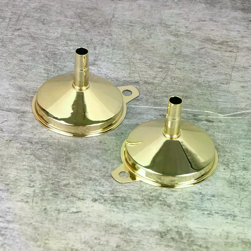 Stainless Steel Gold Funnel Cone Oil Liquid Dispenser Kitchen Tools Functional