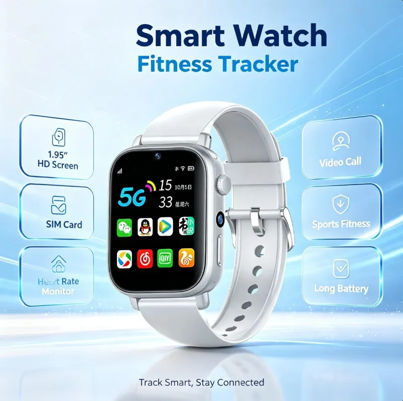New Android Smartwatch SIM Card Slot WIFI Video Call Downloadable APP Smart Watch For Men Women