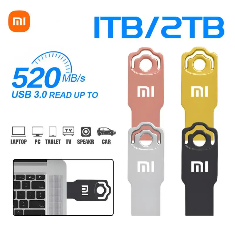 Xiaomi Flash Drives 2TB Usb 3.0 Mini High Speed Metal Pendrive 1TB 128GB Stick Portable Drive Waterproof Memoria Storage U Disk