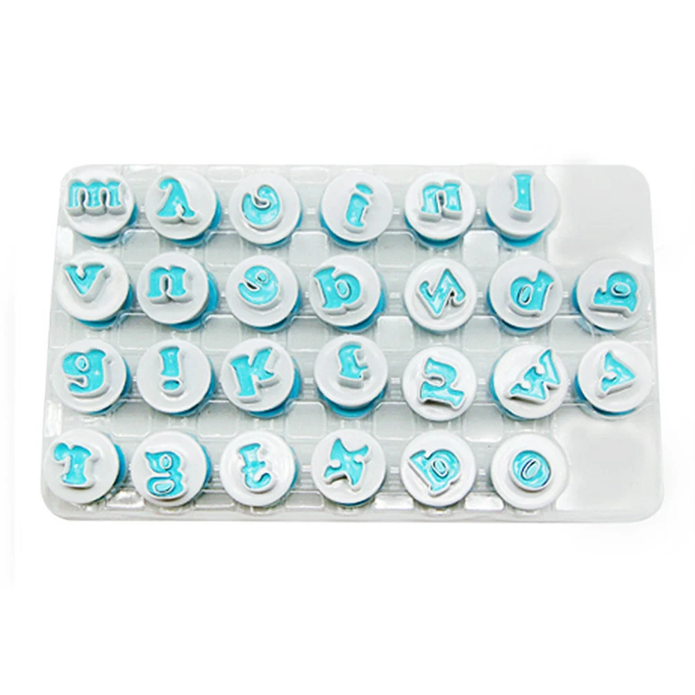 26pcs/set Capital Letters/Lower Case Letter Alphabet Cookie Mould Fondant Cake Mold Plastic Cutter