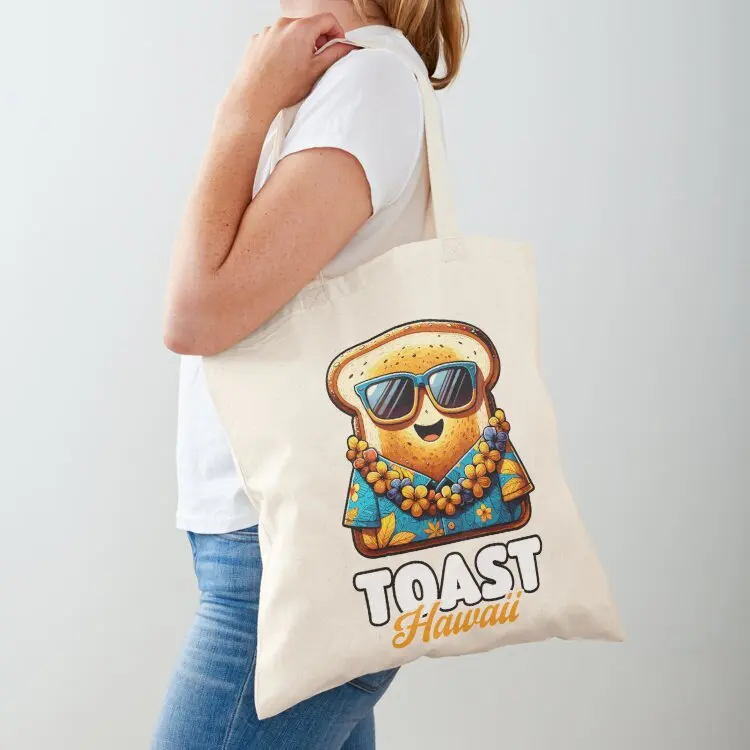 

Toast Hawaii – Bread с солнцезащитными очками и гавайской рубашкой, холщовая сумка-тоут, сумка для покупок, холщовая сумка