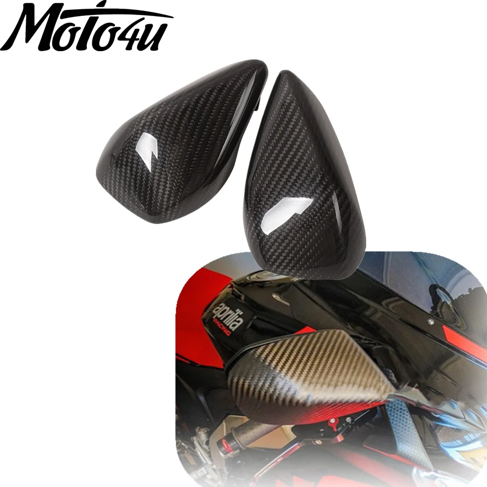 

MOTO4U For Aprilia RSV4 2021 2022 2023 Motorcycle Accessories 100% Carbon Fiber Mirror Cover Fairing