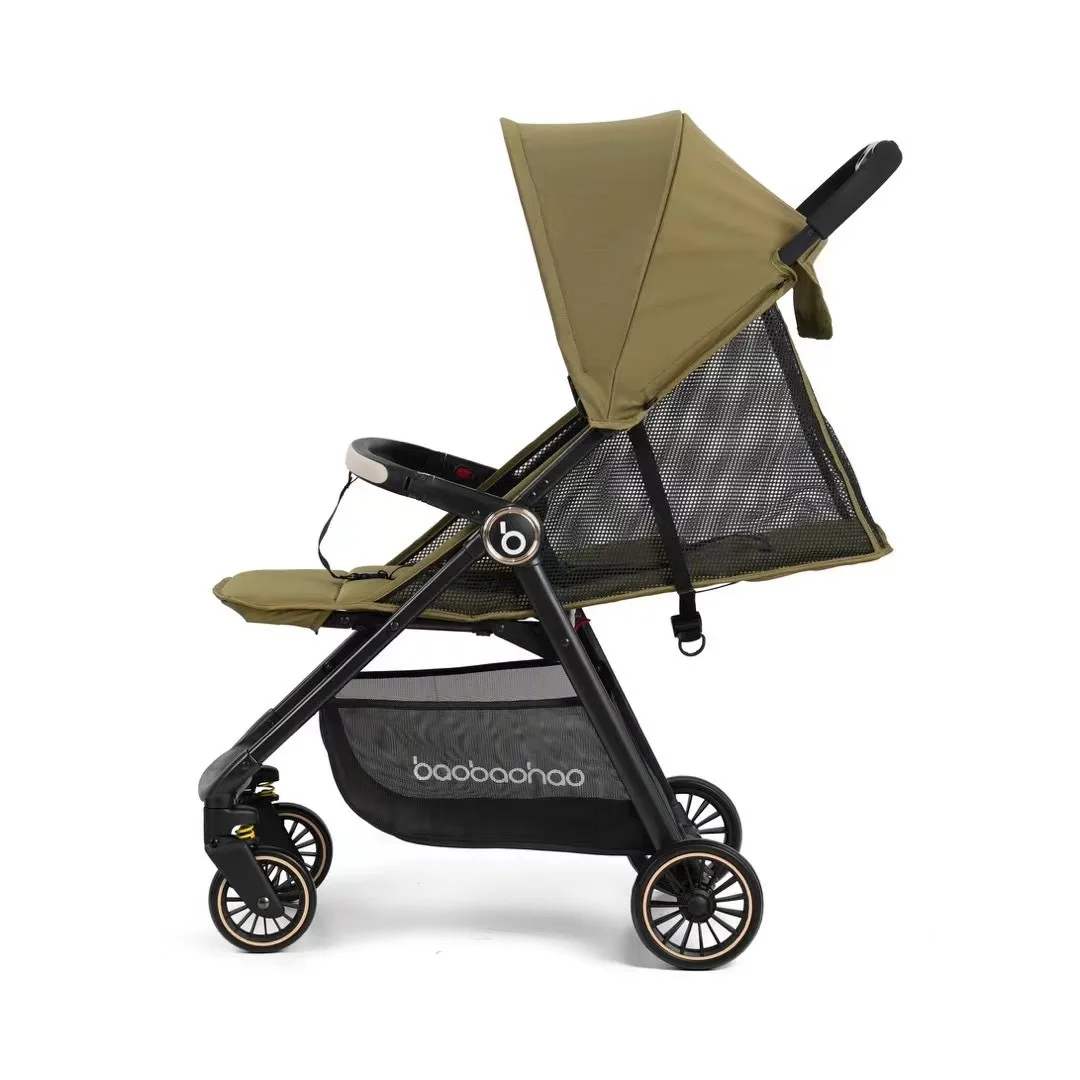 

EG244: Lightweight Foldable Pocket Stroller, Reclining Carriage, One-Click Fold Pram for Travel | Compact Pram, Reclining