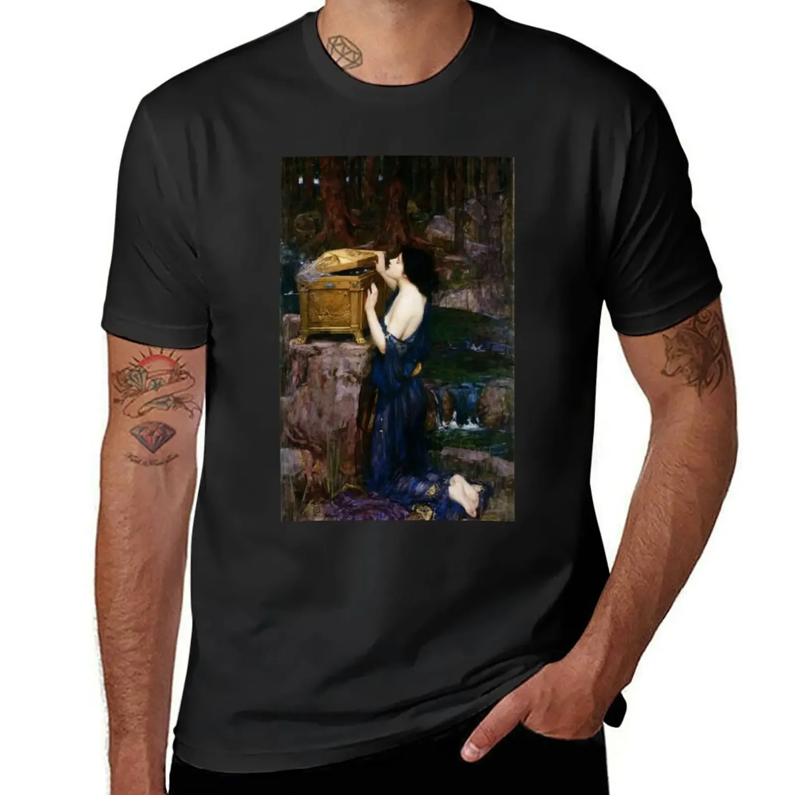 Pandora By John William Waterhouse T-Shirt croswit shirt man Man t-shirt t shirts for men cotton