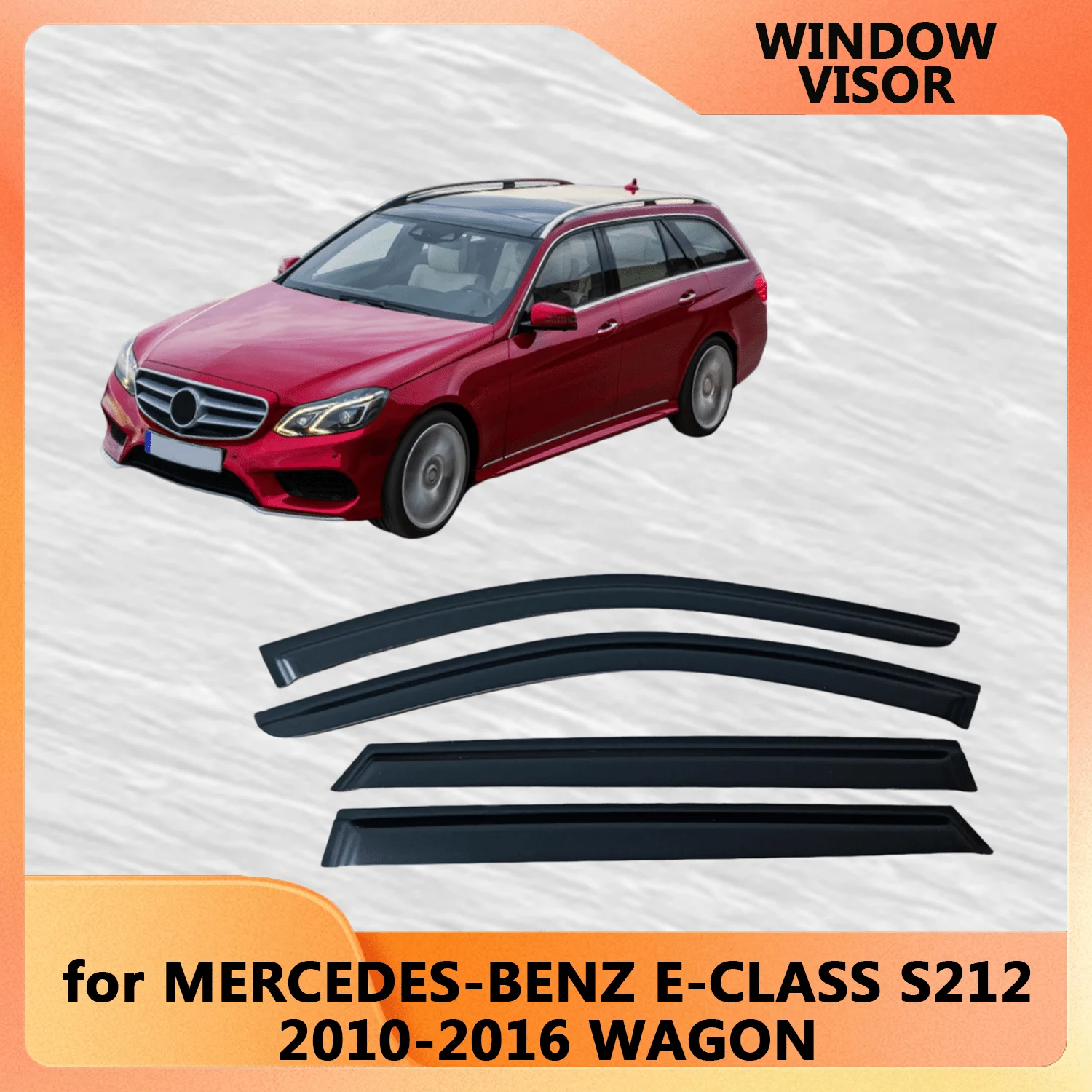 

Оконный козырек для MERCEDES-BENZ E-CLASS W212 Wagon 2010 2011 2012 2013 2014 2015 2016, ветровые дефлекторы, защита от дождя, дверной козырек, вентиляционное отверстие