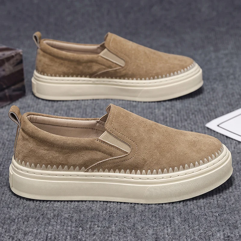 Men Casual Shoes Spring 2026 Comfortable Soft Sole Lightweight Breathable Fashion Versatile Leisure Slip on Flat Shoes Loafers
