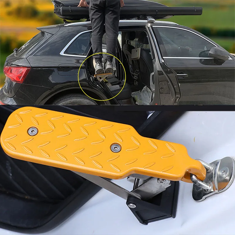 250kg Car Foot Pedal Step Board Door Bracket Pedals Hook Roof Rack Step Fit Universal Vehicle Auxiliary Running Boards Accessies