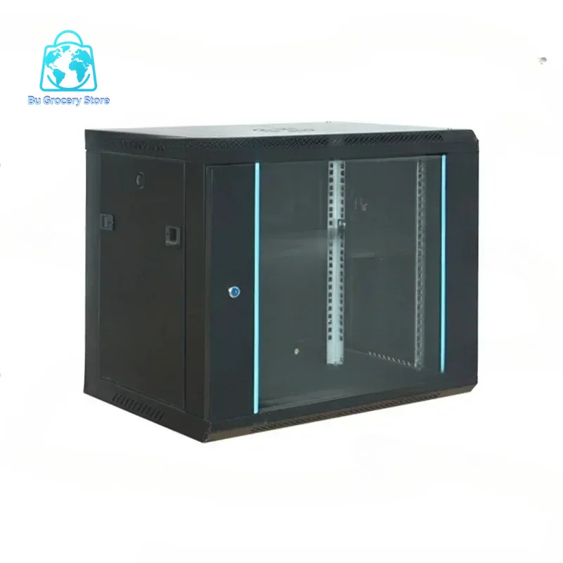 Small 6U Wall-mounted Network Cabinet - Home Thickened Weak Current Switch Cabinet for Router Hard Disk Server